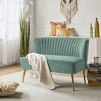 Sage Velvet Monica Loveseat