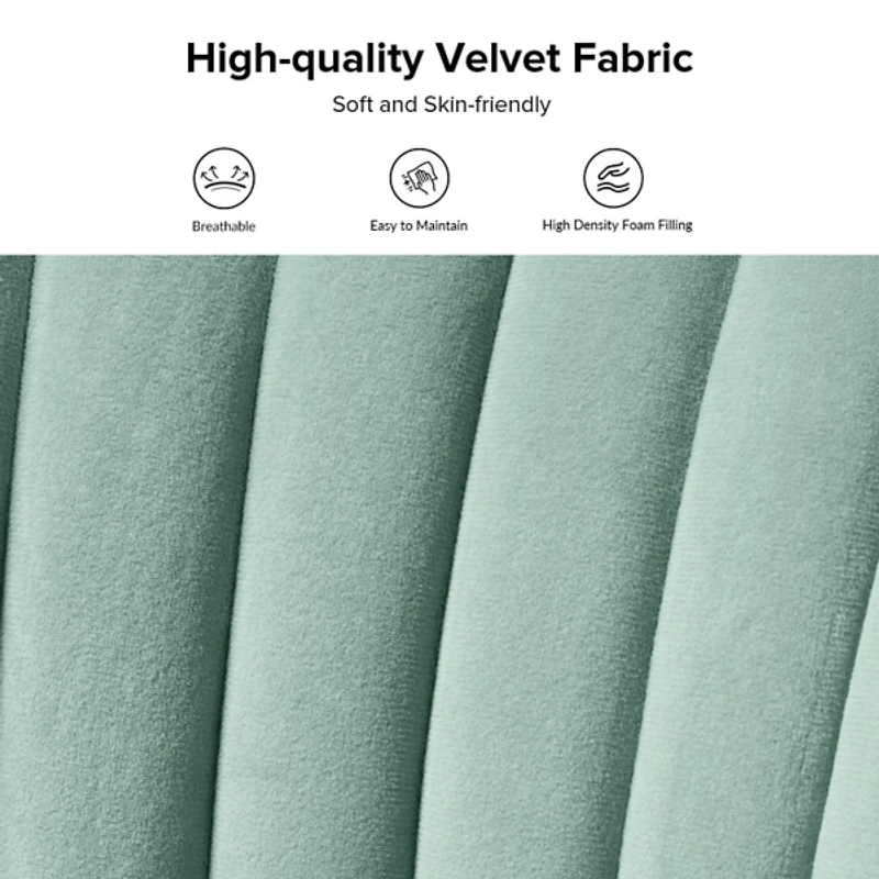 Sage Velvet Monica Loveseat