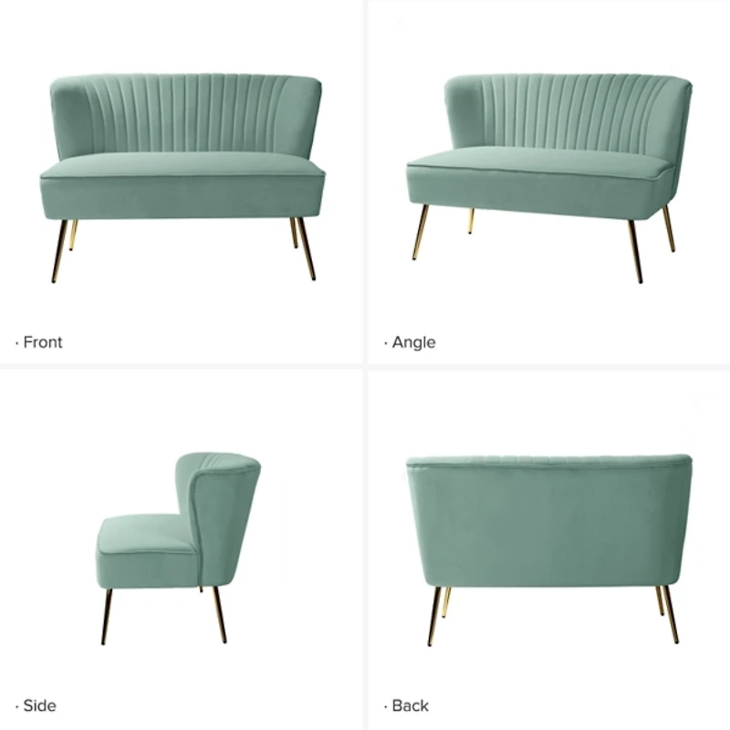 Sage Velvet Monica Loveseat
