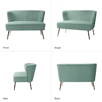Sage Velvet Monica Loveseat