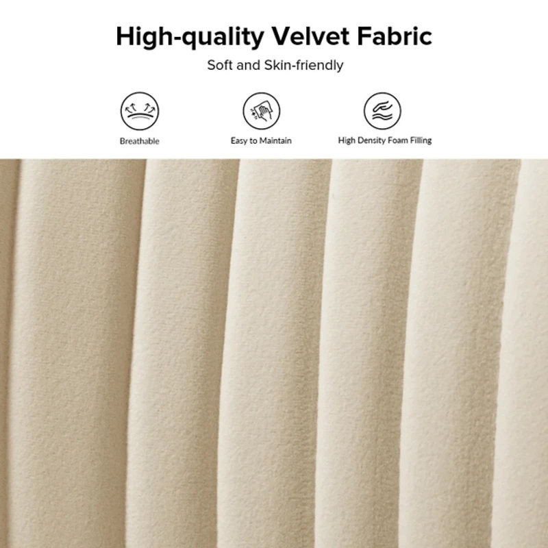 Tan Velvet Monica Loveseat