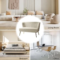 Tan Velvet Monica Loveseat