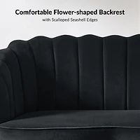 Black Velvet Donata Loveseat