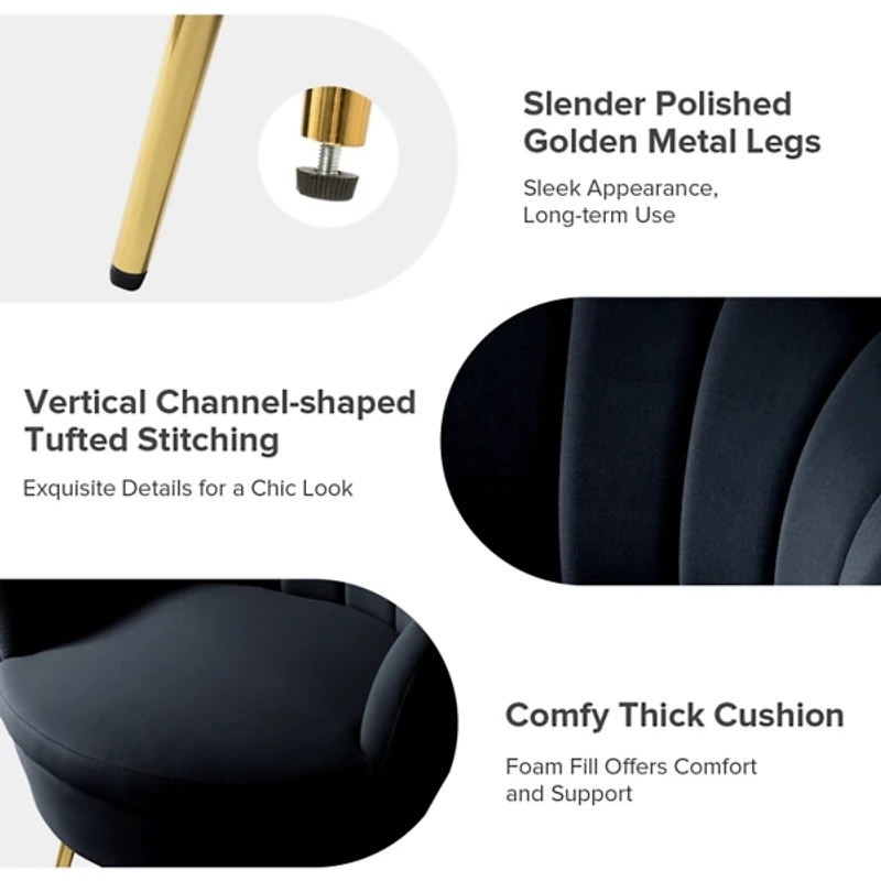 Black Velvet Donata Loveseat