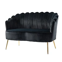 Black Velvet Donata Loveseat