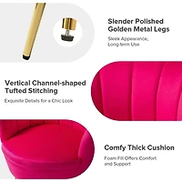 Fuchsia Velvet Donata Loveseat