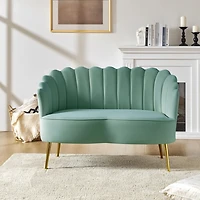 Sage Velvet Donata Loveseat