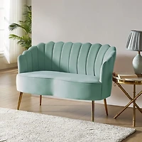 Sage Velvet Donata Loveseat