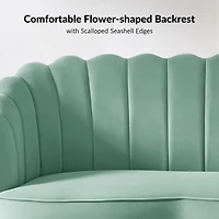 Sage Velvet Donata Loveseat