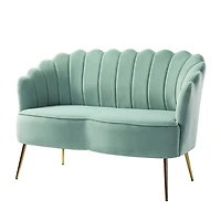 Sage Velvet Donata Loveseat