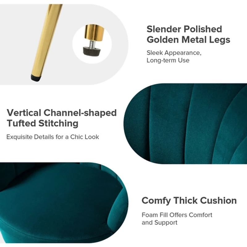 Teal Velvet Donata Loveseat