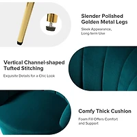 Teal Velvet Donata Loveseat