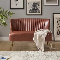 Faux Leather Monica Loveseat