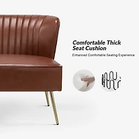 Faux Leather Monica Loveseat