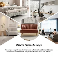 Faux Leather Monica Loveseat