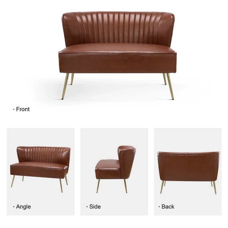 Faux Leather Monica Loveseat