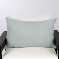 Blue Flowers Outdoor Lumbar Pillow