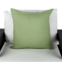 Green Embroidered Diamond Outdoor Pillow