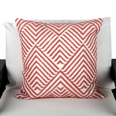 Embroidered Diamond Outdoor Pillow