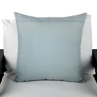 Distressed Blue Woven Stripe Outdoor Pillow