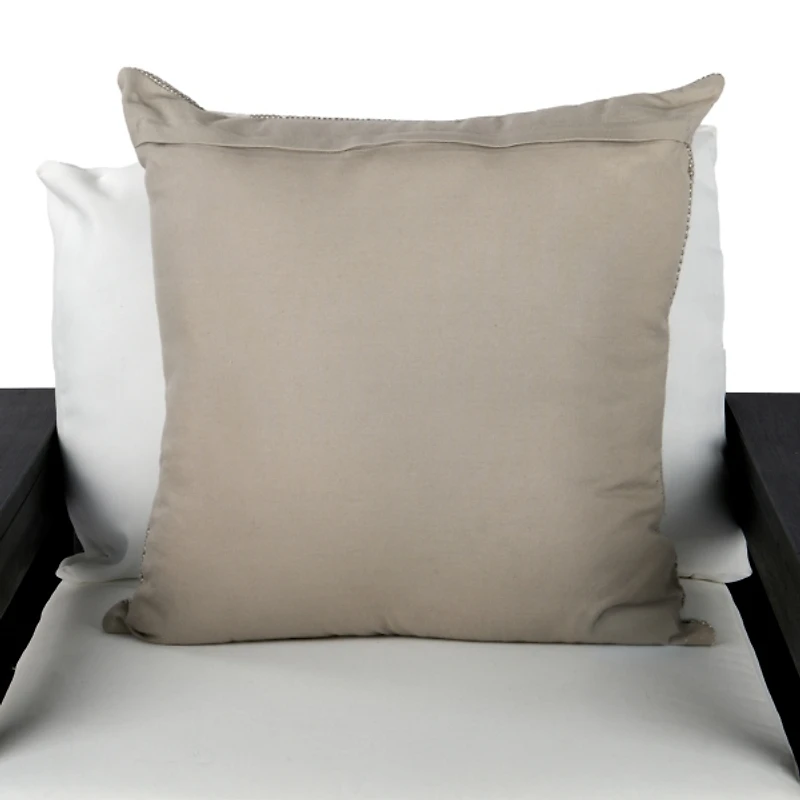 Gray Wide Stripe Outdoor Pillow