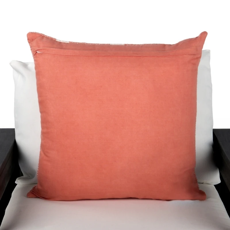 Pink Wide Stripe Outdoor Pillow