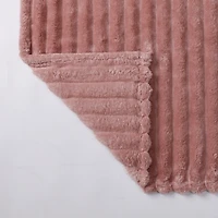 Rose Blaise Faux Fur Ribbed Throw