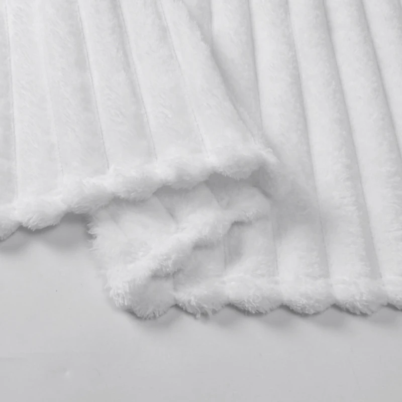 Blaise Faux Fur Ribbed Throw