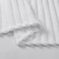 Blaise Faux Fur Ribbed Throw