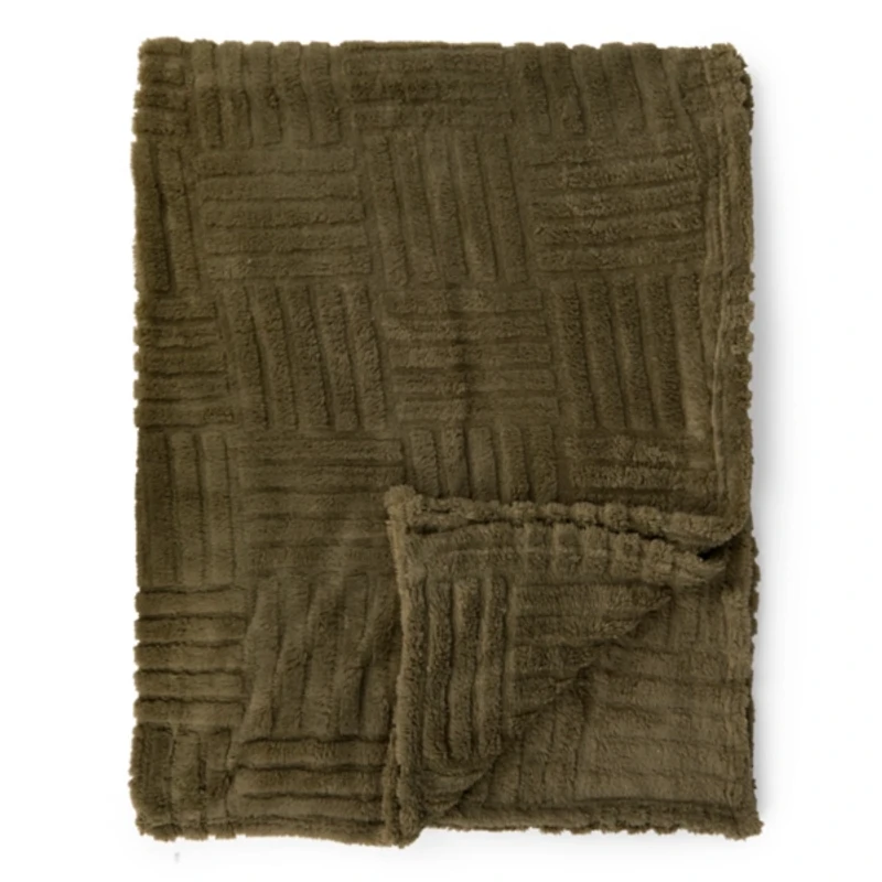 Green Soren Plush Throw