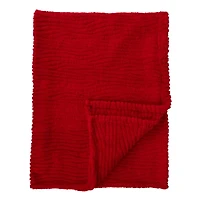 Red Storm Faux Fur Throw