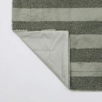 Sage Vanya Boucle Faux Fur Stripe Throw