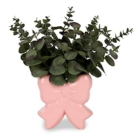 Eucalyptus Pink Bow Vase Arrangement