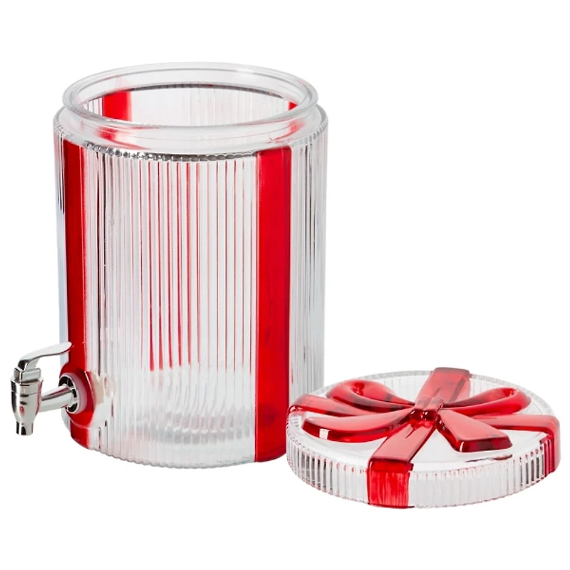 Christmas Red Bow 1.5 Gal Drink Dispenser