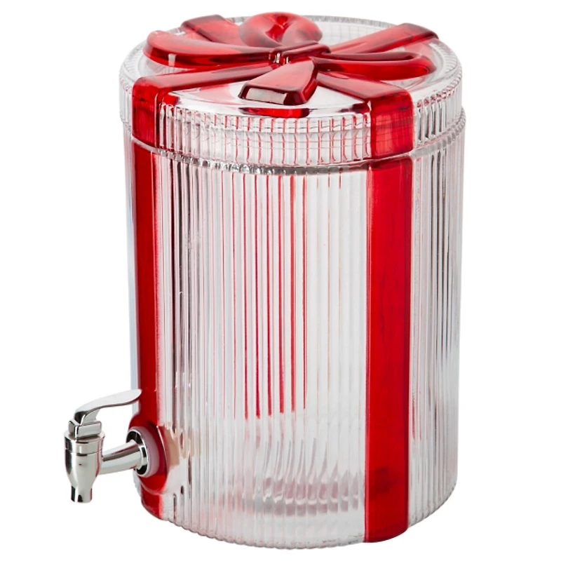 Christmas Red Bow 1.5 Gal Drink Dispenser