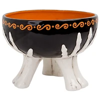 Skeleton Hand Footed Halloween Bowl