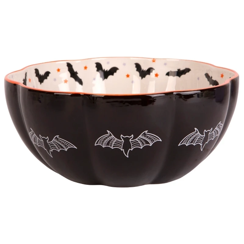 Stay for a Bite Black Ceramic Candy Bowl