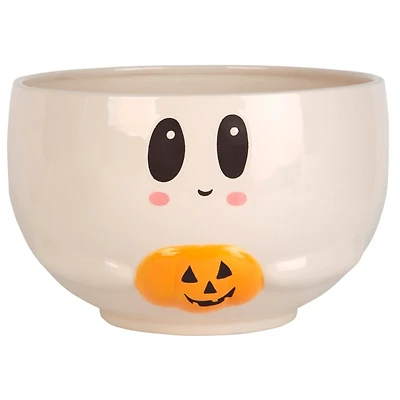 Ghost with Jack o Lantern Candy Bowl