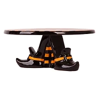 Black Stripe Witch Feet Halloween Cake Stand