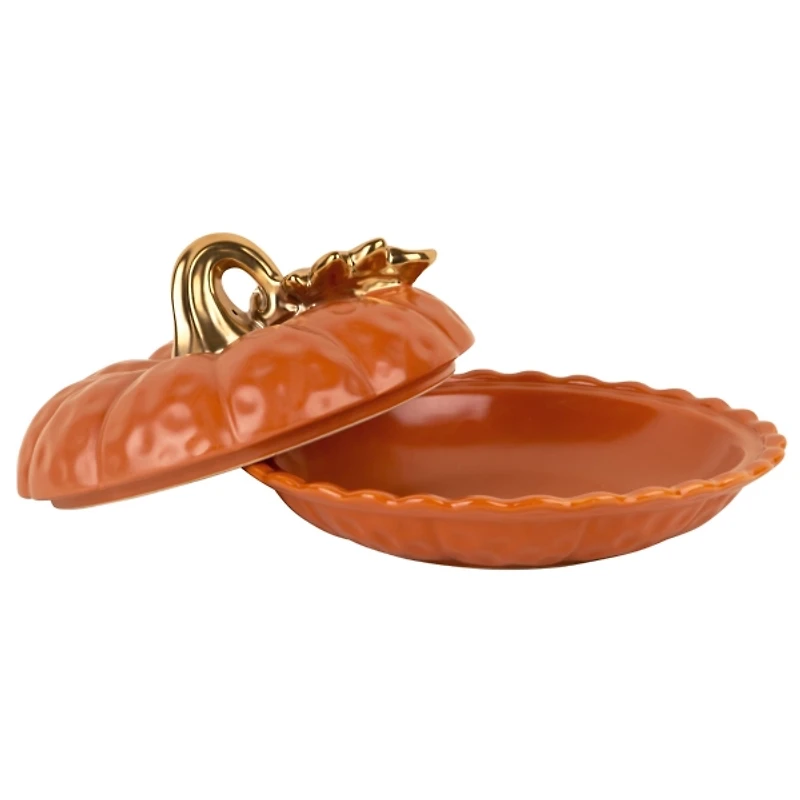 Pumpkin Pie Plate with Lid