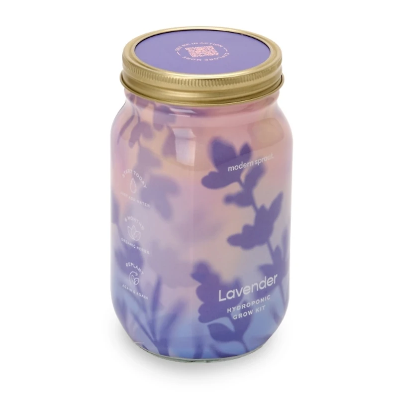 Lavender Garden Jar Hydroponic Grow Kit