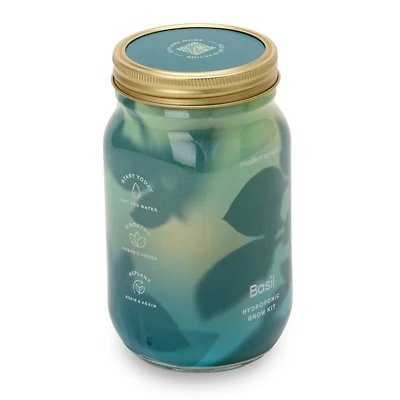 Basil Garden Jar Hydroponic Grow Kit