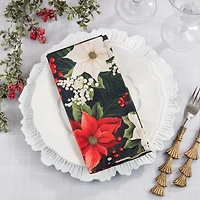 Winter Bloom Poinsettia Napkins, Set of 4