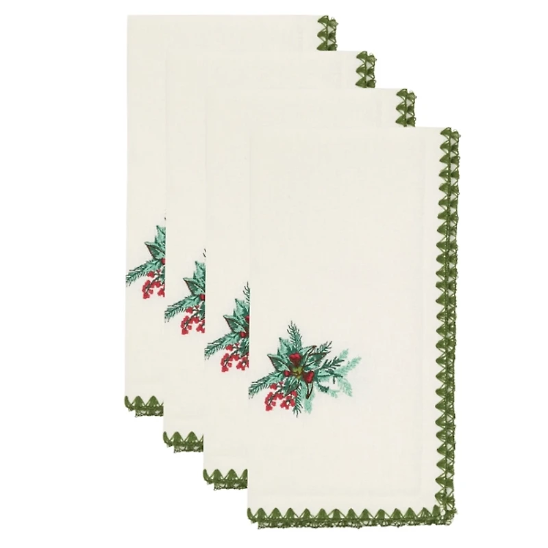 Holly Berry Napkins, Set of 4