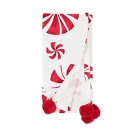 Peppermint Pom Pom Napkins, Set of 4