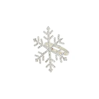 Beaded Snowflake Napkin Rings, Set of 4