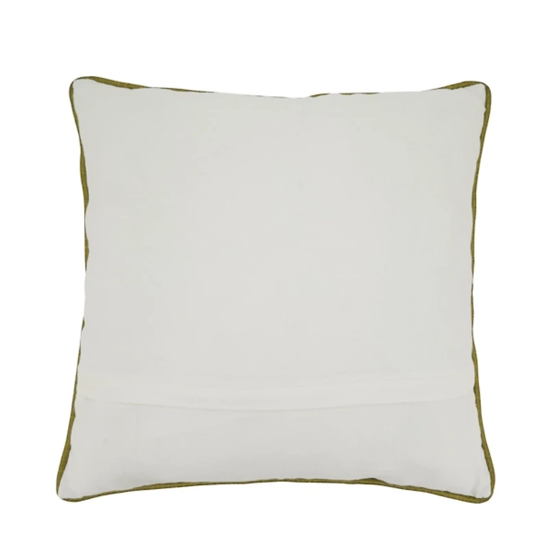 Red Berry Embroidered Christmas Pillow