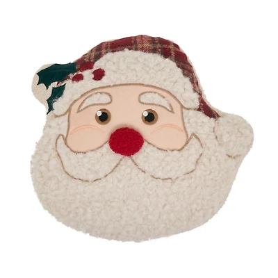 Sherpa Santa Claus Shaped Pillow