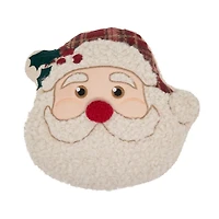Sherpa Santa Claus Shaped Pillow