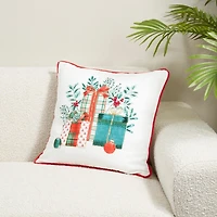 Christmas Gifts and Greenery Pillow